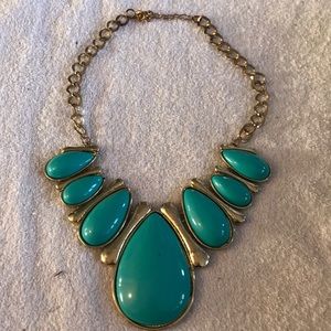 Gold and turquoise necklace